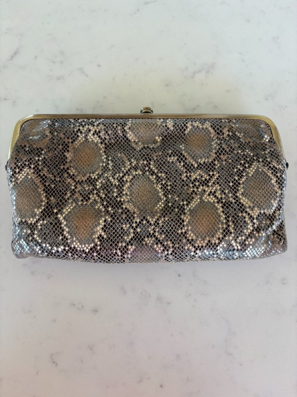 Hobo Folding Wallet with Snake Print